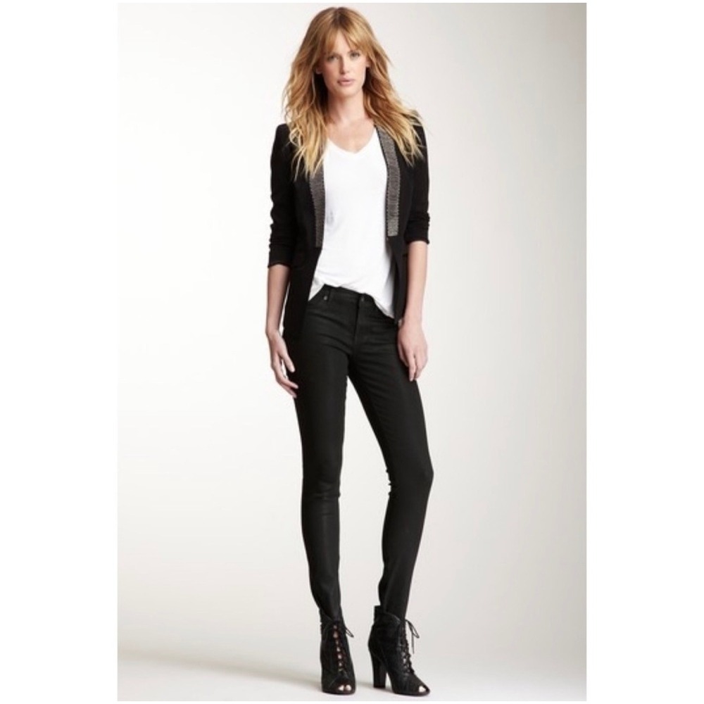 Rich & Skinny Women Black Skinny Jeans Low Rise Stretch Denim Size 28 x 34 Long